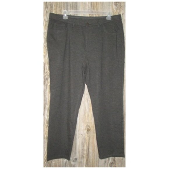 Erika NWT Women's Plus Size 20W Dark Gray Pants Msre 40x29 Fall Office Casual - Picture 1 of 9